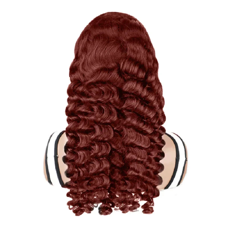 Tracy Hair Wear and Go Glueless Wigs Human Hair Reddish Brown Loose Deep Lace Front Wig Human Hair Red Brown Lace Front Wig