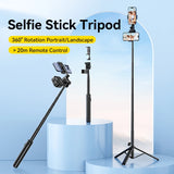 Ulanzi MT-70 Selfie Stick Tripod for phone photograph Livestreaming vlog with Remote Control 360° Rotation Portrait Landscape