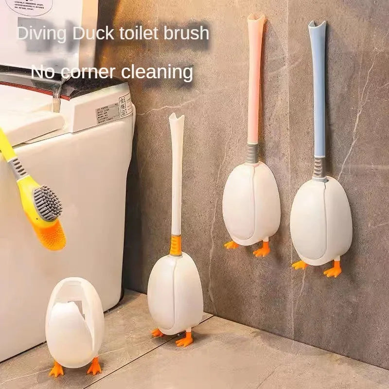 Toilet brush Silicone brush No punching Toilet cleaning toilet wall hanging cleaning bathroom accessories toilet set accessories