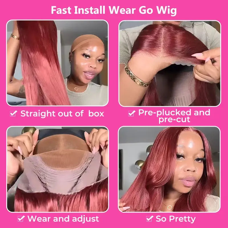 Tracy Hair Glueless Pre Cut Lace Wig #4 Dark Brown Water Water Wig Wear Go Wig Human Hair Wig Pre Plucked