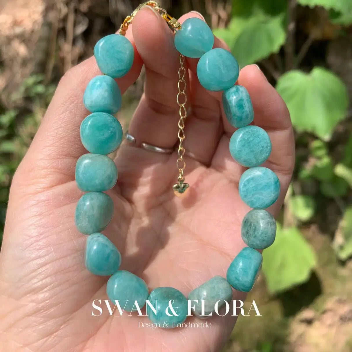 Natural Amazonite Bracelet Blue Stone Irregular Jewelry Wholesale Design Handmade GEM Beads Healing Women Jewelry Gifts