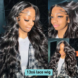 Transparent 13x6 Malaysian Body Wave Lace Front Wig Pre Plucked 13x4 Lace Frontal Wig Human Hair Wigs For Women 4x4 Closure Wig