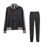 New Style Leisure Printing Stitching Two-piece Suit