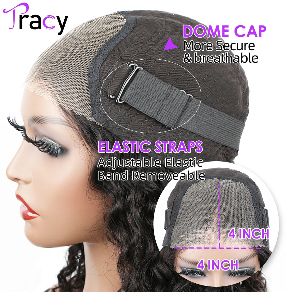 Wear and Go Lace Front Wig Human Hair 10 Inch Body Wave Bob Real Glueless Wigs Human Hair Pre Plucked for Women Pre Cut Lace Wig
