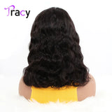 Tracy Hair Wear and Go Glueless Wigs Human Hair Pre Plucked Bob Wig, Pre Cut Body Wave Lace Front Wigs For Beginners No Glue