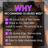 Wear And Go 4x4 Closure Wigs Human Hair 10 Inch Body Wave Bob Pre Plucked Lace Front Wigs Human Hair Pre Cut Lace Glueless Wig