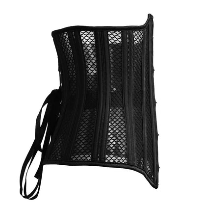 Women Corset Boned Waist Trainer Underbust Mesh breathness Steampunk Gothic Clothing Black Corsets Belt Waist Slimming Corselet