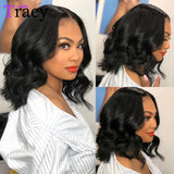 Tracy Hair Wear and Go Glueless Wigs Human Hair Pre Plucked Bob Wig, Pre Cut Body Wave Lace Front Wigs For Beginners No Glue