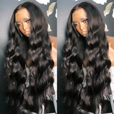 Transparent 13x6 Malaysian Body Wave Lace Front Wig Pre Plucked 13x4 Lace Frontal Wig Human Hair Wigs For Women 4x4 Closure Wig
