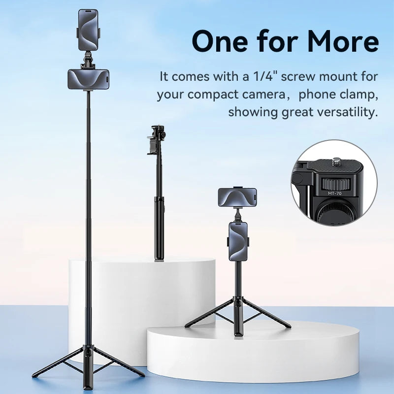 Ulanzi MT-70 Selfie Stick Tripod for phone photograph Livestreaming vlog with Remote Control 360° Rotation Portrait Landscape