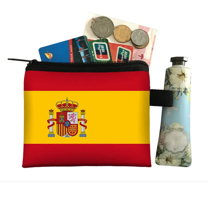 National Flag Print Coin Purses Bags