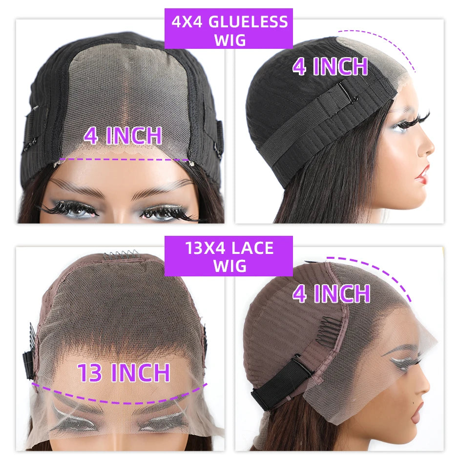 Tracy Hair Wear and Go Glueless Wigs Human Hair Pre Plucked Bob Wig, Pre Cut Body Wave Lace Front Wigs For Beginners No Glue