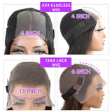 Tracy Hair Glueless Pre Cut Lace Wig #4 Dark Brown Water Water Wig Wear Go Wig Human Hair Wig Pre Plucked