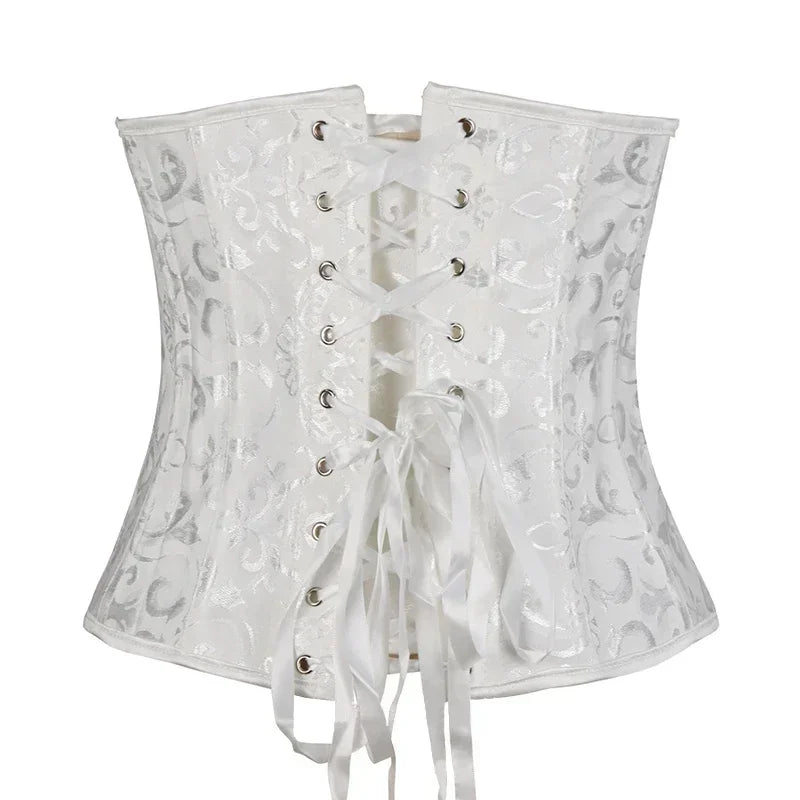 Women Sexy Cummerbund Underwear Waist Slimming Belt Gothic Corset Wide Girdle Underbust Fashion Slimming Body Shaper Waistband