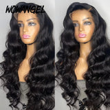 Wowangel 13x6 Full Lace Frontal Wig HD Lace Frontal Wigs Body Wave Human Hair Wigs 250% HD Lace Closure Wigs Melt Skins Glueless
