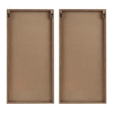 Two-tone 2-piece Wood Panel Wall Decor Set