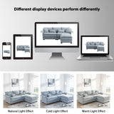 [VIDEO provided][New]95*66"Oversized Luxury Sectional Sofa with Bentwood Armrests,4 seat Upholstered Indoor Furniture with Double Cushions,L Shape Couch with Ottoman for Living Room,Apartment,3 Colors