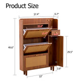 Japanese rattan shoe cabinet, bed top cabinet Brown
