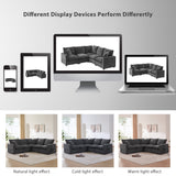 [VIDEO provided] [New] 84*84" Modern L Shape Modular Sofa, 5 Seat Chenille Sectional Couch Set with 2 Pillows Included, Freely Combinable Indoor Funiture for Living Room, Apartment, Office, 2 Colors