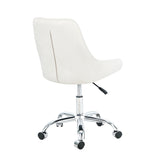 Modern velvet fabric with chrome legs living room furniture dining chair, soft and comfortable, lift adjustment, free movement convenient, space saving. (set of 1)