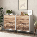 Wooden Tall 4 Drawer Dresser,Chest of Drawers with 4 Metal Legs, Anti-Tipping Device for Bedroom,Living Room