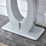 Modern minimalist light gray MDF material rectangular counter bar table 47.2 "x 18" x 29.5 "for bedroom bedside entrance, house balcony, office bathroom BT-1280 W1151S00649
