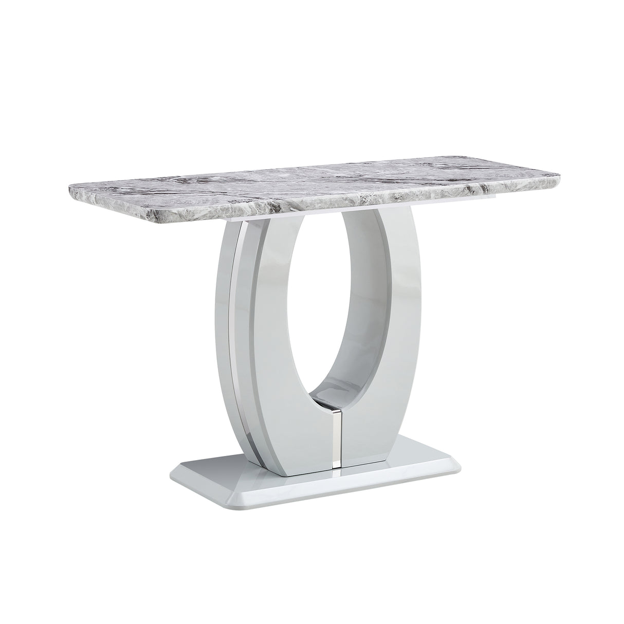 Modern minimalist light gray MDF material rectangular counter bar table 47.2 "x 18" x 29.5 "for bedroom bedside entrance, house balcony, office bathroom BT-1280 W1151S00649
