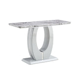 Modern minimalist light gray MDF material rectangular counter bar table 47.2 "x 18" x 29.5 "for bedroom bedside entrance, house balcony, office bathroom BT-1280 W1151S00649