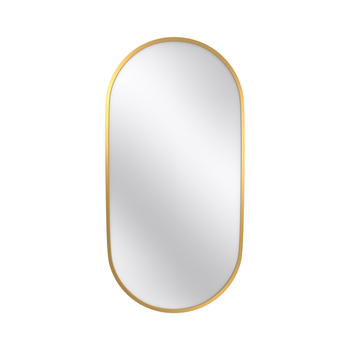 Wall Mounted Mirror, 36"x18" Oval Bathroom Mirror, Gold Vanity Wall Mirror Pre-Set Hooks for Vertical & Horizontal Hang, Ideal for Bedroom, Bathroom