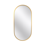 Wall Mounted Mirror, 36"x18" Oval Bathroom Mirror, Gold Vanity Wall Mirror Pre-Set Hooks for Vertical & Horizontal Hang, Ideal for Bedroom, Bathroom