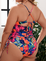 Plus Size Swimwear Printed Bikini Swimsuit Summer Holiday