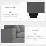 [VIDEO provided][New] 120*93" Modern U Shape Modular Sofa with Storage Ottoman,Luxury 7 Seat Sectional Couch Set with 2 Pillows Included,Freely Combinable Indoor Funiture for Living Room, Apartment