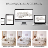 [VIDEO provided][New]123*55" Modern U-shaped Sofa with Console,Cupholders and USB Ports,6-seat Upholstered Symmetrical Indoor Furniture,Sleeper Couch Set with Chaise for Living Room,Apartment,2 Colors