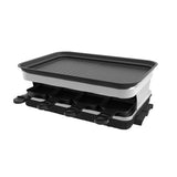 1500W Raclette Grill 8 People Grill Plate Non-stick Coated, Raclette With 8 Mini Raclette Pans, Infinitely Adjustable Temperature