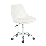 Modern velvet fabric with chrome legs living room furniture dining chair, soft and comfortable, lift adjustment, free movement convenient, space saving. (set of 1)