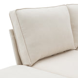 [VIDEO provided][New]90*88" Terrycloth Modern Sectional Sofa,5-Seat Practical Couch Set with Chaise Lounge,L-Shape minimalist Indoor Furniture with 3 Pillows for Living Room,Apartment,Office, 3 Colors
