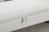 Velvet Fabric Storage Bench Bedroom Bench With Gold Metal Trim Strip