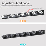 Modern 8-Light LED Vanity Light - Sleek Bathroom Wall Fixture, Iron & Acrylic, Dimmable & Energy-Efficient