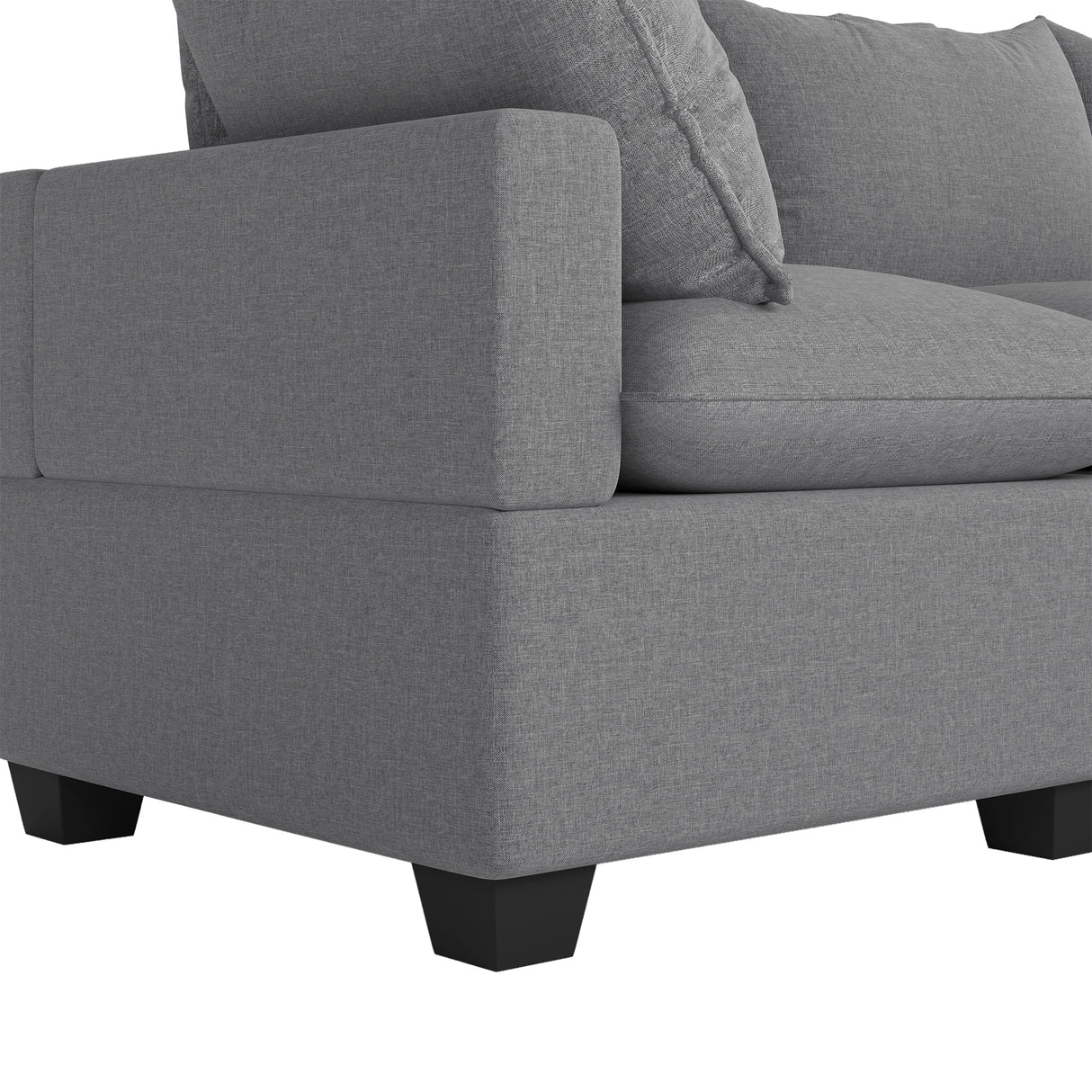 [VIDEO provided][New] 120*93" Modern U Shape Modular Sofa with Storage Ottoman,Luxury 7 Seat Sectional Couch Set with 2 Pillows Included,Freely Combinable Indoor Funiture for Living Room, Apartment