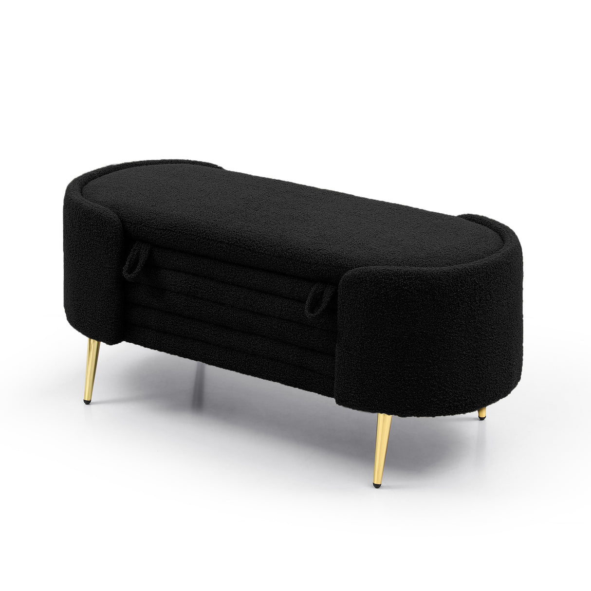 Upholstered Sherpa Ottoman