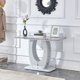 Modern minimalist light gray MDF material rectangular counter bar table 47.2 "x 18" x 29.5 "for bedroom bedside entrance, house balcony, office bathroom BT-1280 W1151S00649