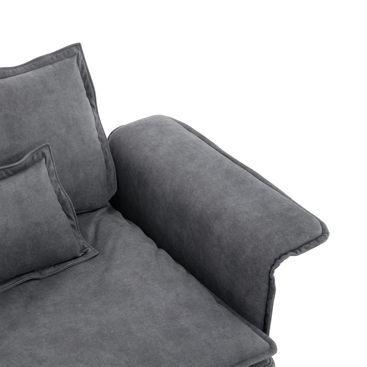 [VIDEO provided][New]95*66"Oversized Luxury Sectional Sofa with Bentwood Armrests,4 seat Upholstered Indoor Furniture with Double Cushions,L Shape Couch with Ottoman for Living Room,Apartment,3 Colors
