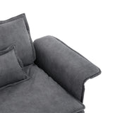 [VIDEO provided][New]95*66"Oversized Luxury Sectional Sofa with Bentwood Armrests,4 seat Upholstered Indoor Furniture with Double Cushions,L Shape Couch with Ottoman for Living Room,Apartment,3 Colors